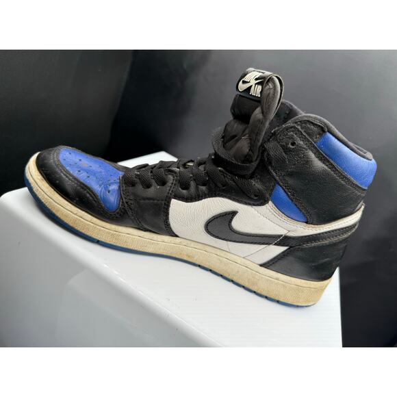 Nike Air Jordan Retro High OG Royal Toe - Blue, Black, and White - Size 8.5M